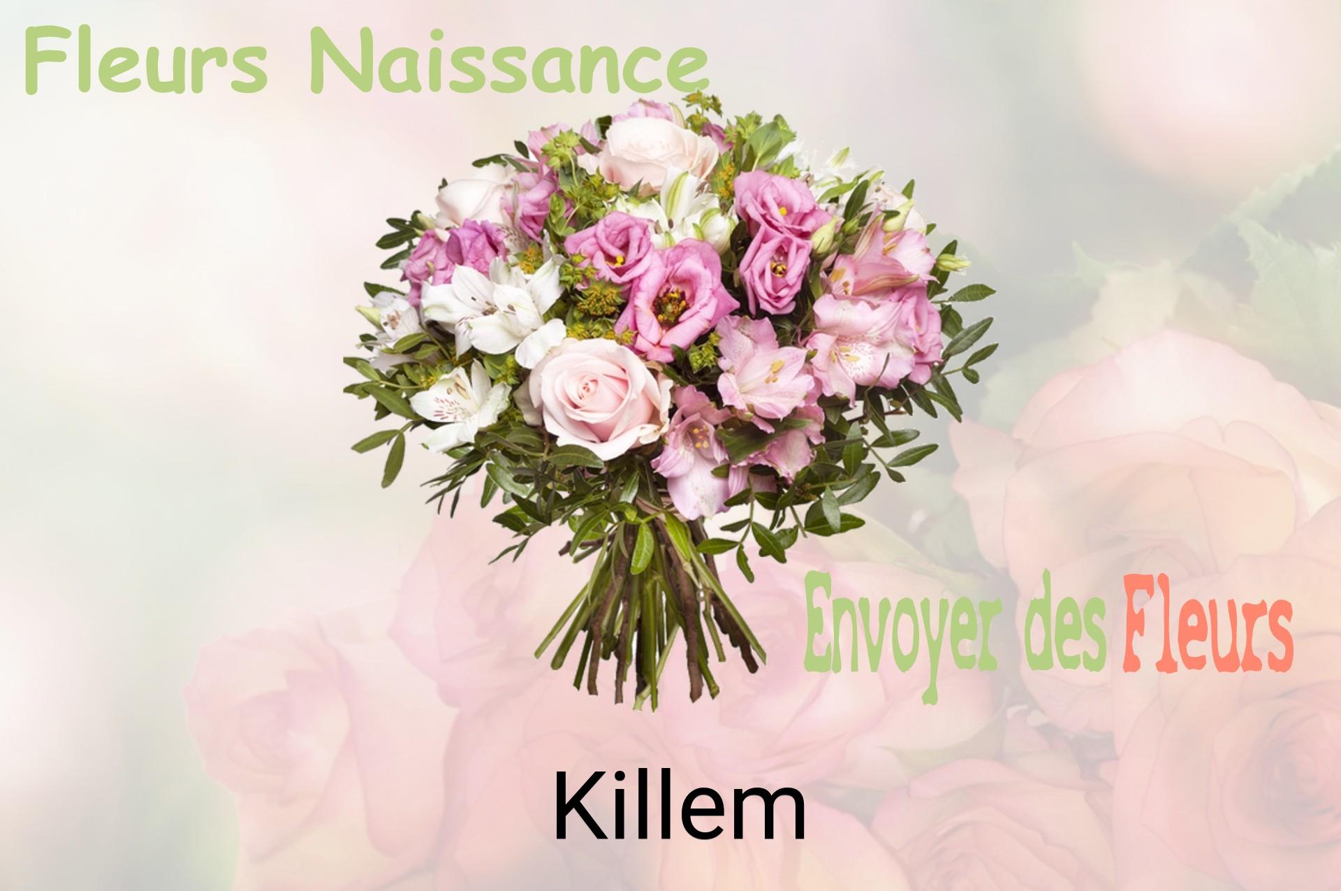 Bouquet de fleurs de naissance livré à Killem