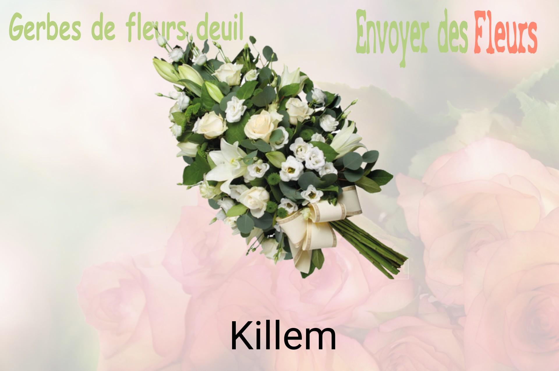 Gerbe de fleurs de deuil livrée à Killem